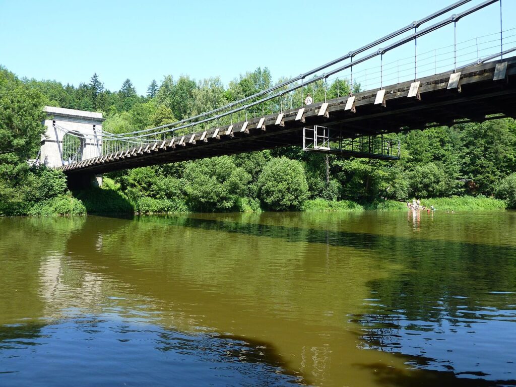 Stádlecký řetězový most.